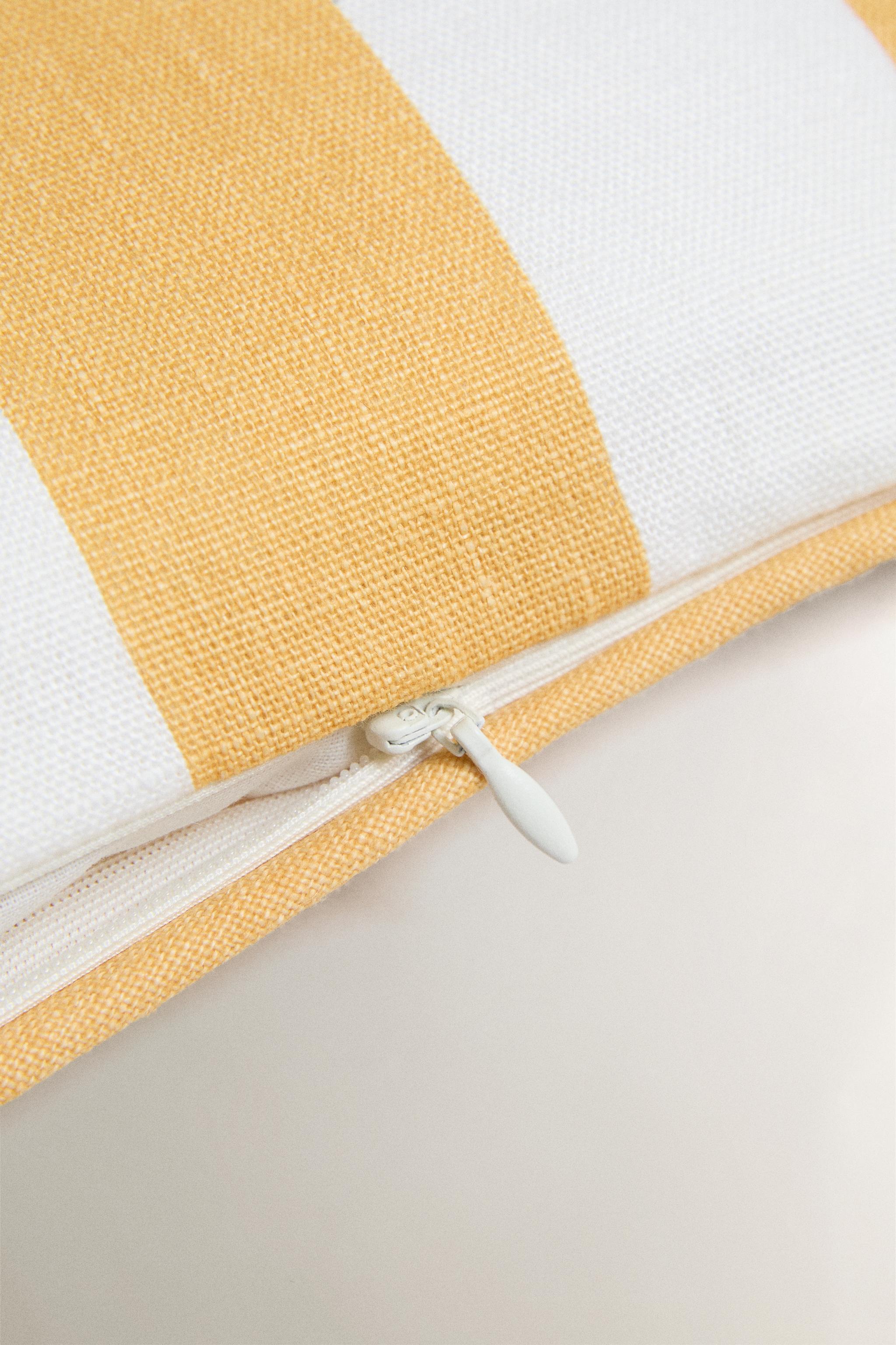YELLOW STRIPED CHAIR BACK CUSHION