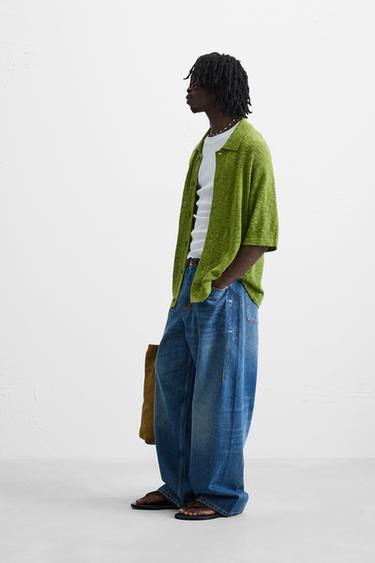 IRREGULAR KNIT SHIRT - Pistachio by Zara - Image 4