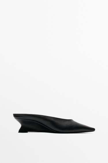 Chaussure mule à talon compensé - Noir de Zara - Image 0