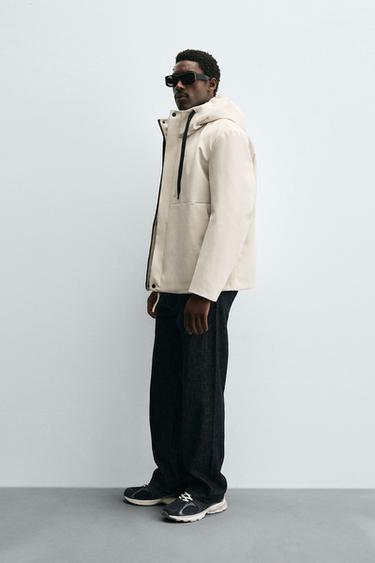 TECHNICAL HOODED JACKET - Oyster-white by Zara - Image 3
