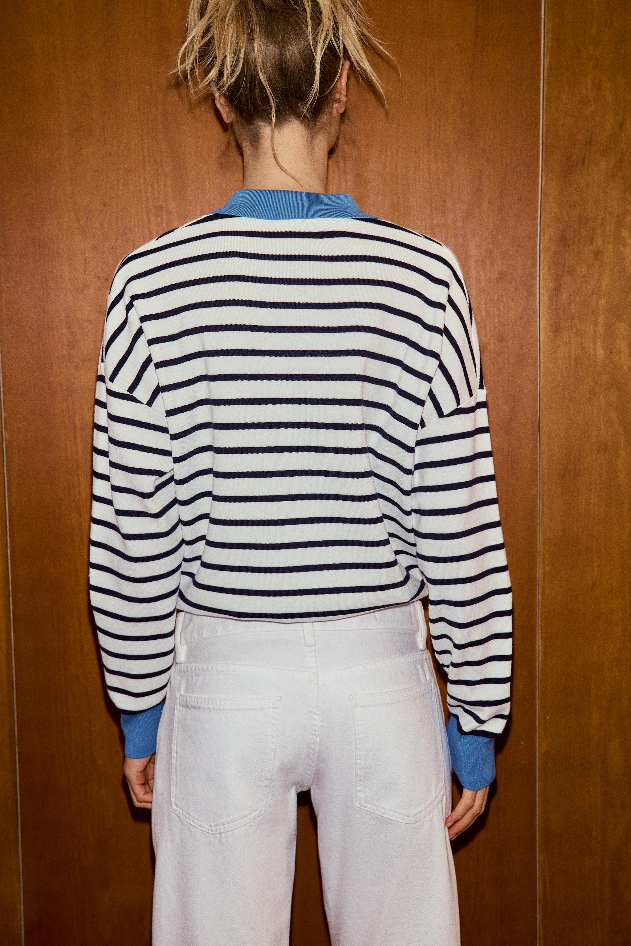 STRIPED KNIT POLO