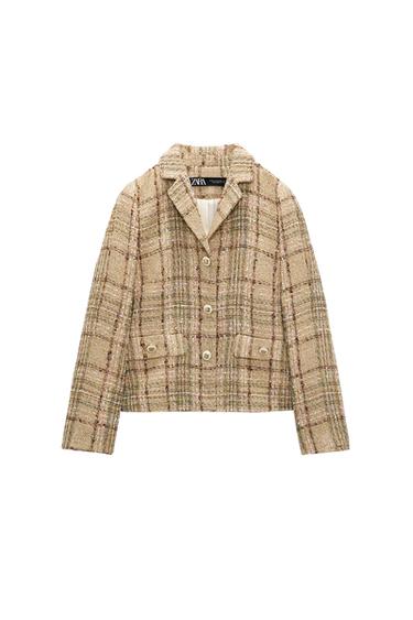 CROPPED TEXTURED BLAZER