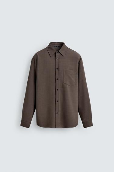 RELAXED FIT SHIRT - Brown by Zara