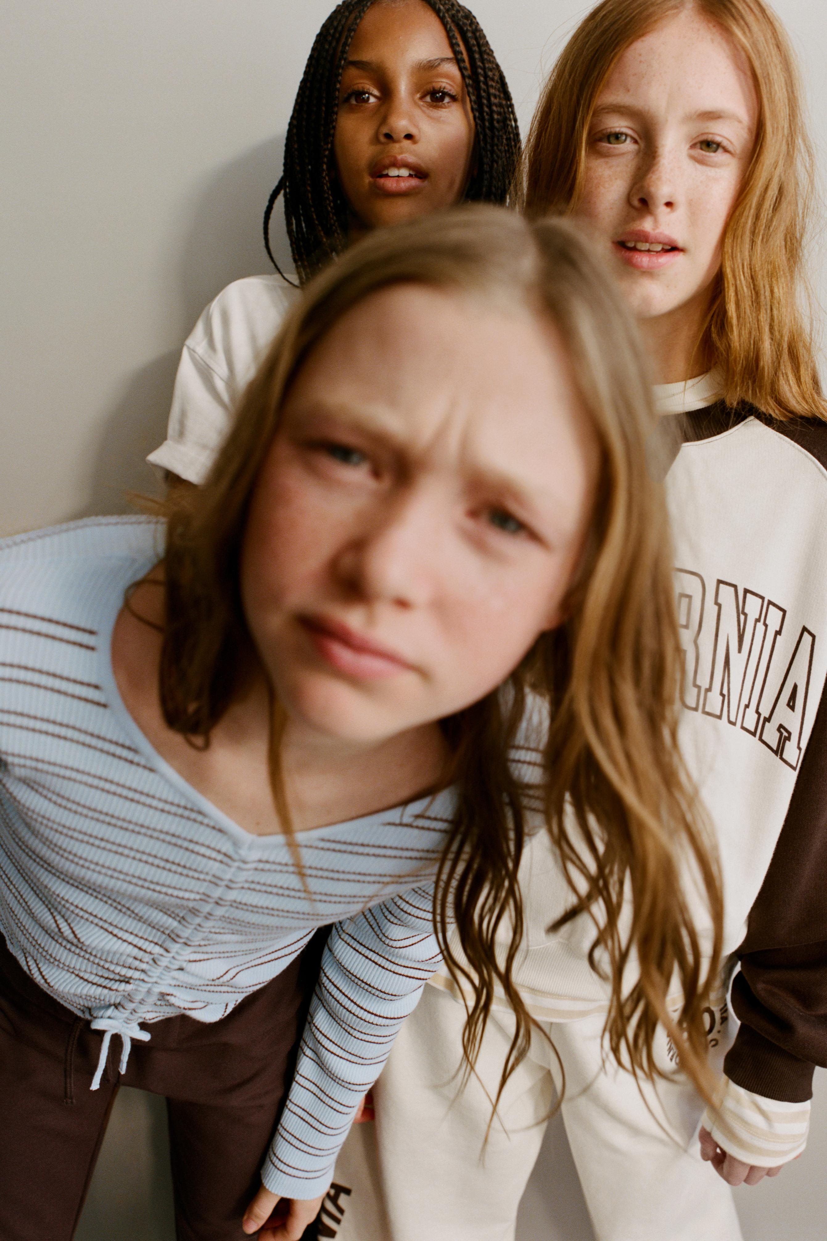 RUFFLED RIBBED JUMPER - striped | ZARA United States