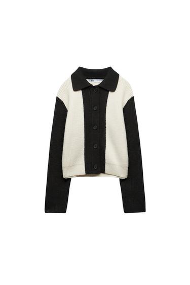 CHAQUETA PUNTO COMBINADA