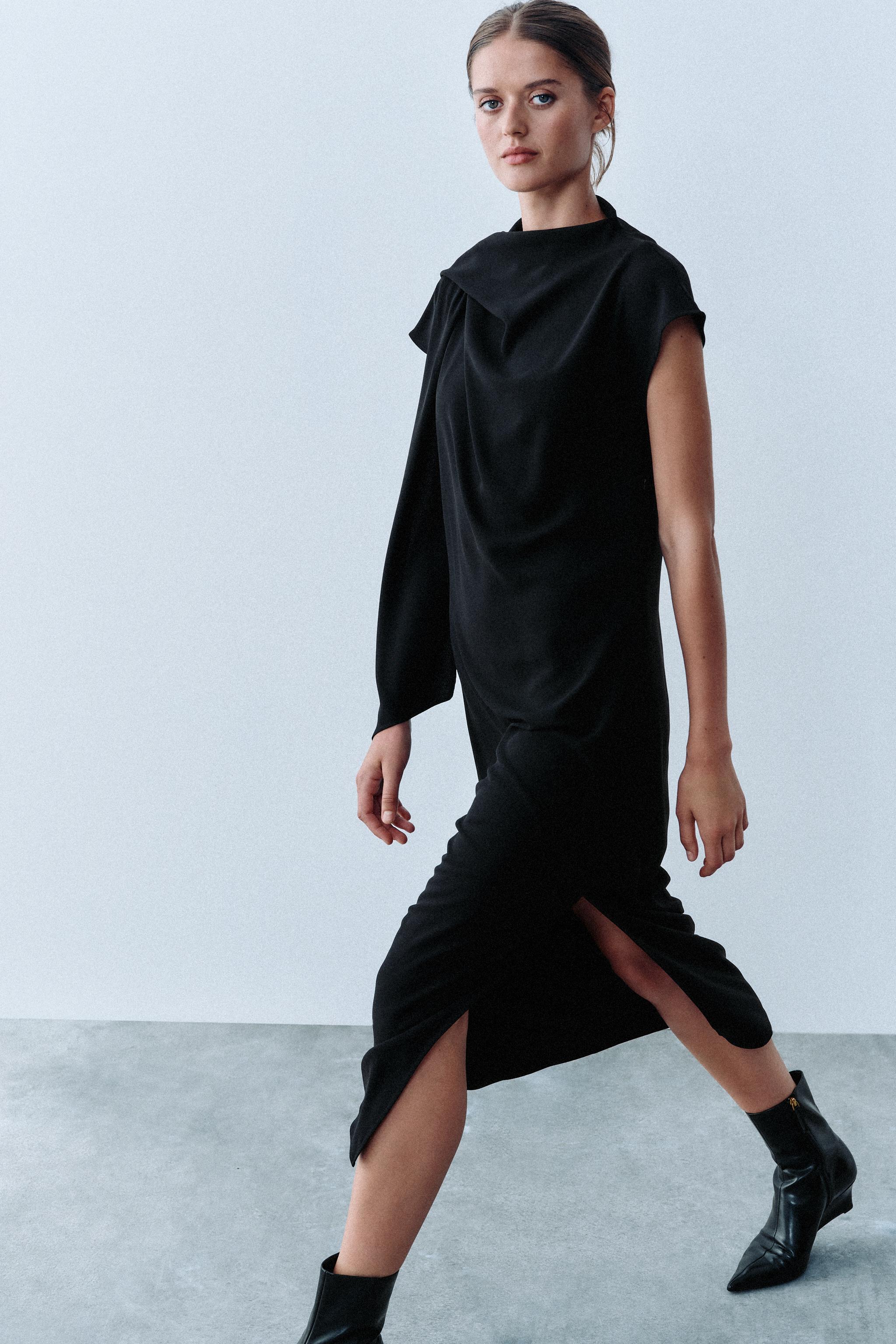 ROBE MI-LONGUE FOULARD
