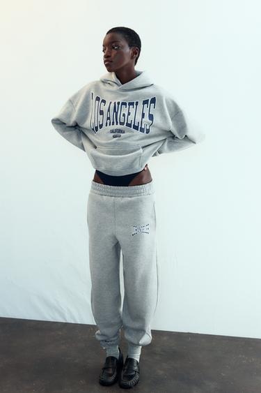 PANTALON DE JOGGING BRILLANT - Gris chiné de Zara - Image 2