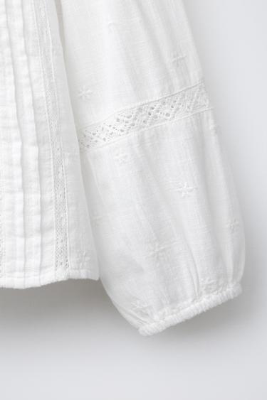 CHEMISE ROMANTIQUE FLEURS - Blanc cassé de Zara - Image 3