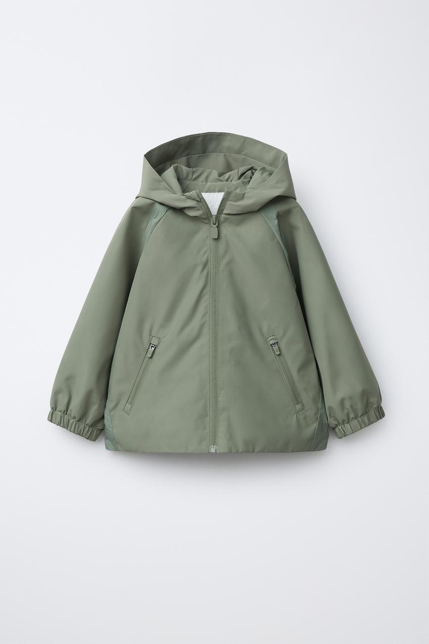 撥水加工インターロックレインコート - ウォーターグリーン | ZARA 
