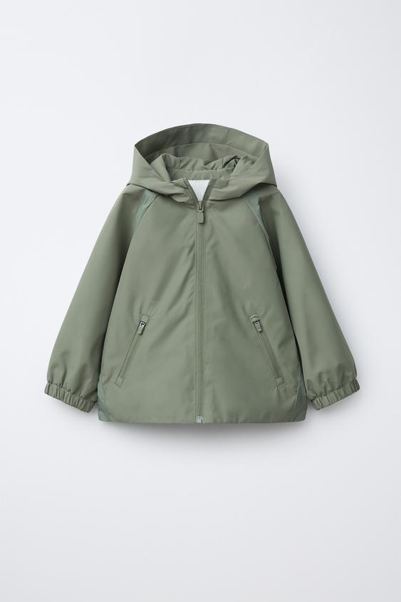 CHUBASQUERO INTERLOCK WATER REPELLENT - Verde agua de Zara - Imagen 0