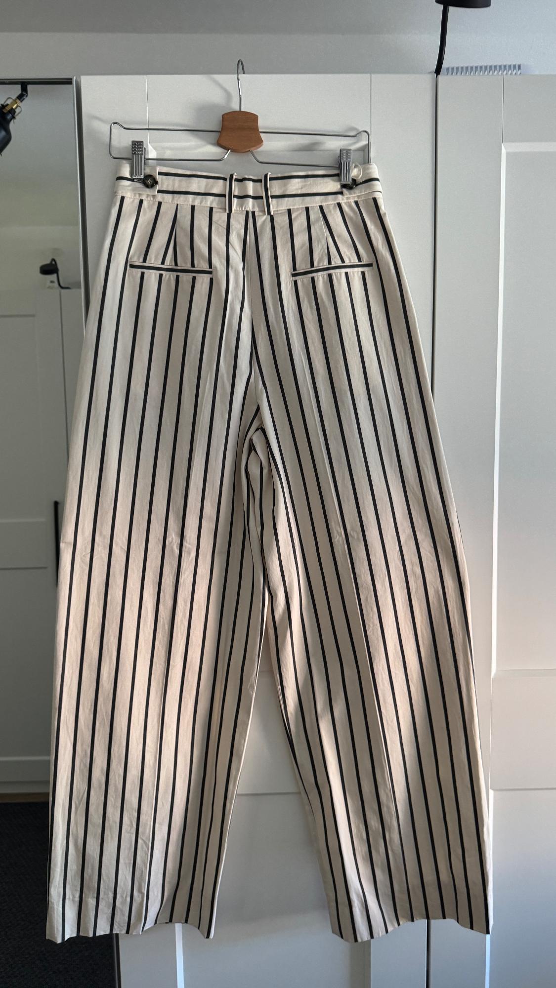 ZW COLLECTION STRIPED TROUSERS WITH DARTS - Image 2