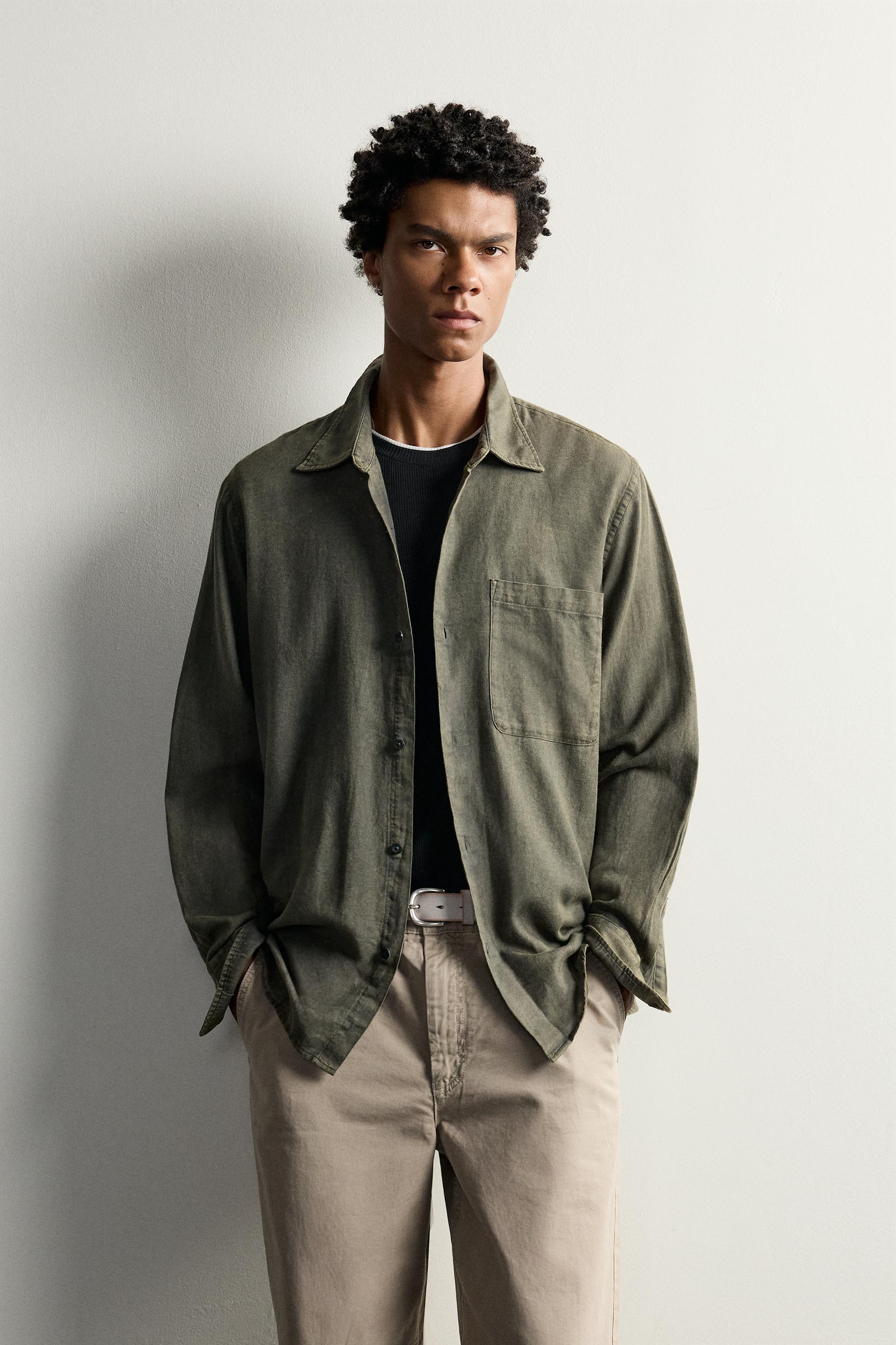 ACID WASH RELAXED FIT SHIRT