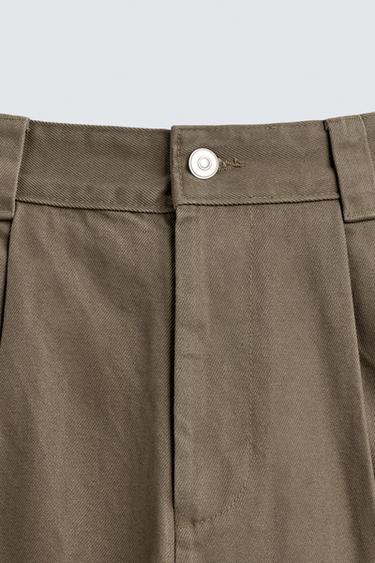 PANTALON CHINO COUPE BAGGY À PLIS - Beige de Zara - Image 8