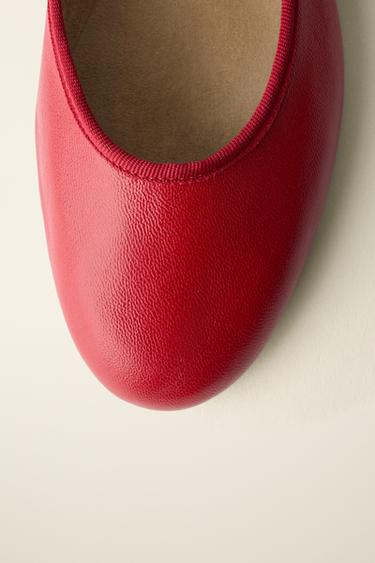 BALLERINES EN CUIR CRÉÉES PAR CARAMEL LONDON X ZARA - Rouge de Zara - Image 8