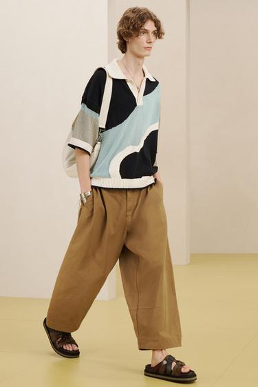 CROPPED BALLOON TROUSERS - Beige by Zara