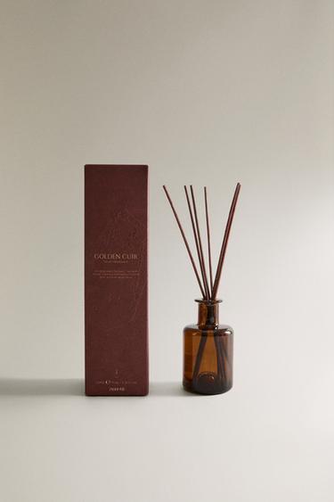 (95 ML) GOLDEN CUIR REED DIFFUSERS - Mustard by Zara
