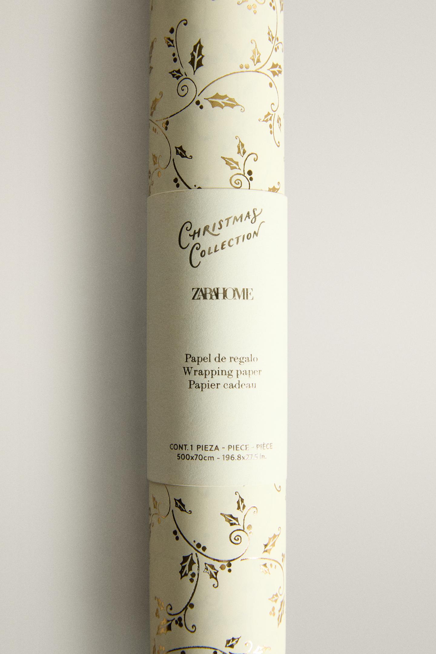 Zara Christmas Leaf Wrapping Paper, цвет: Белый — фото 2