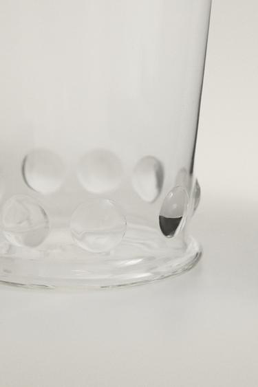RAISED DOTS BOROSILICATE GLASS TUMBLER - Transparent by Zara - Image 3