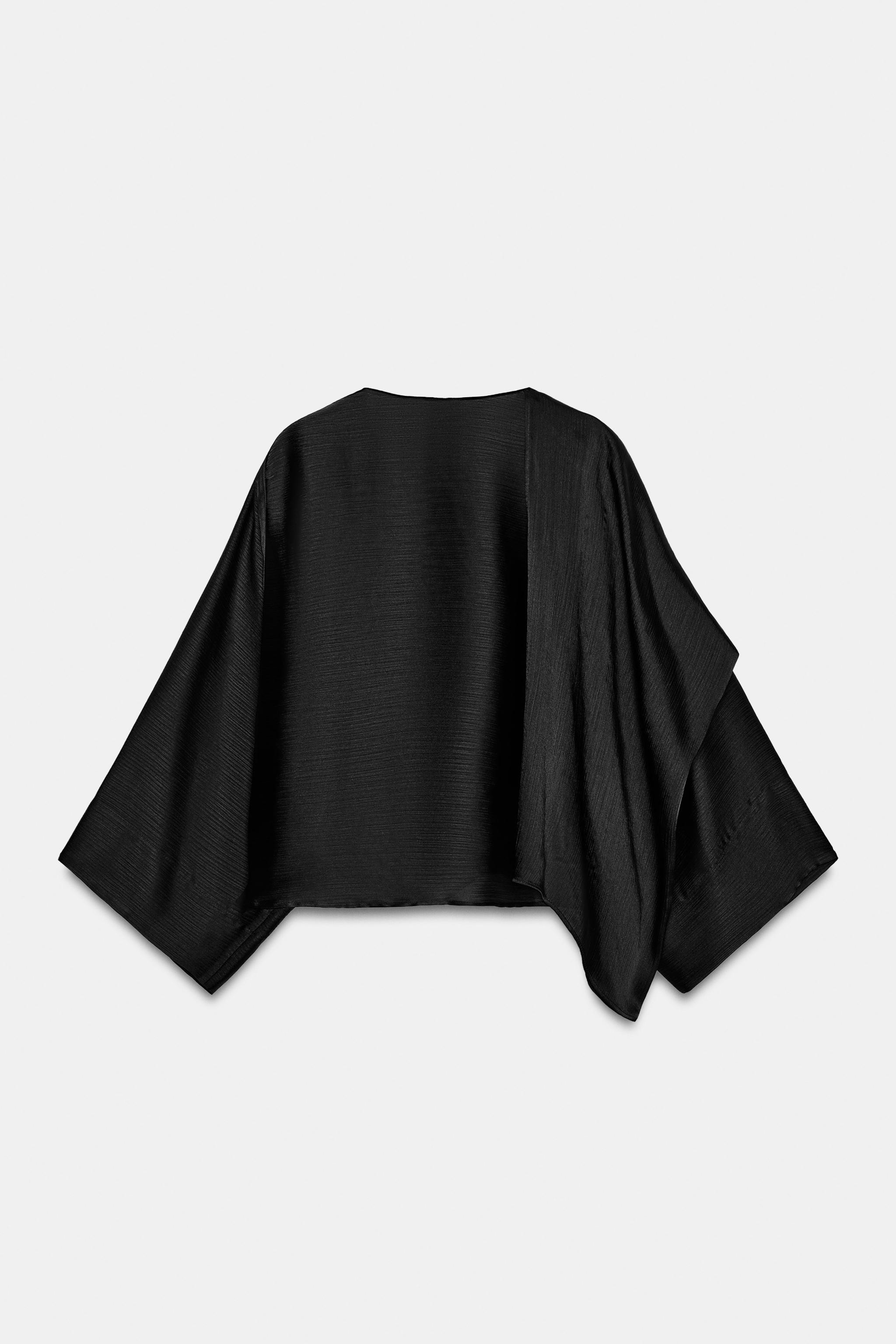 ASYMMETRIC DRAPED TOP - Black | ZARA South Africa