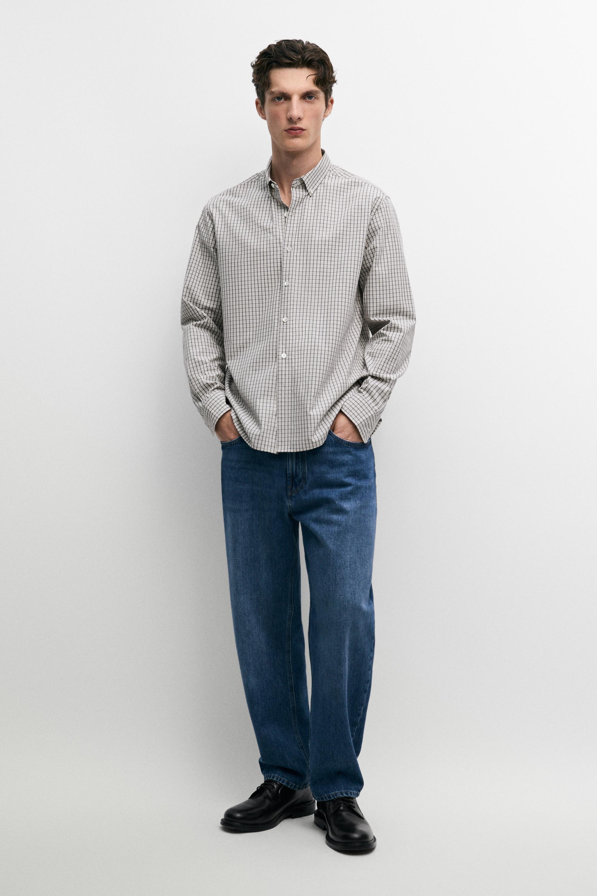 Chemise regular fit à carreaux 100 % coton
