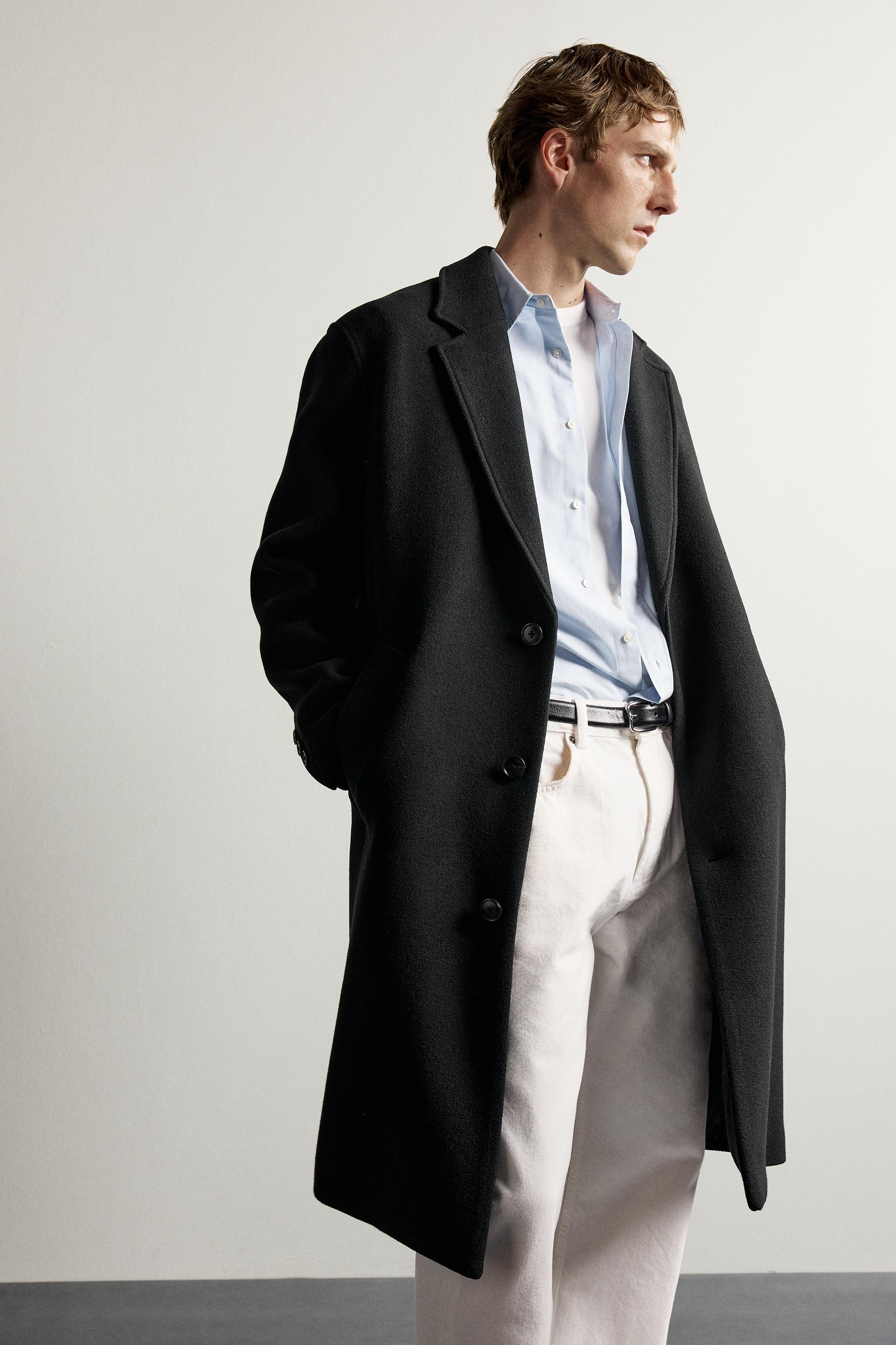 WOOL-BLEND RELAXED-FIT COAT