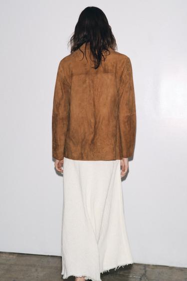SUEDE LEATHER JACKET ZW COLLECTION LIMITED EDITION - Brown by Zara - Image 5
