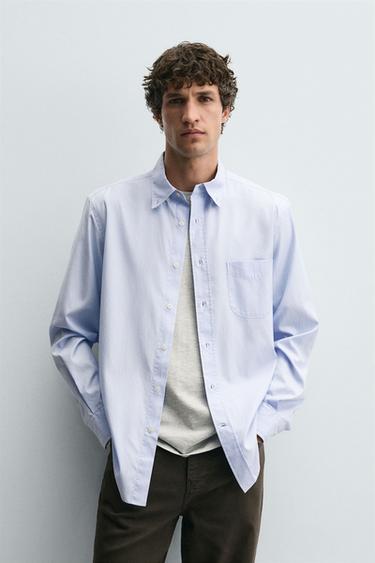 REGULAR FIT STRIPED SHIRT - striped by Zara