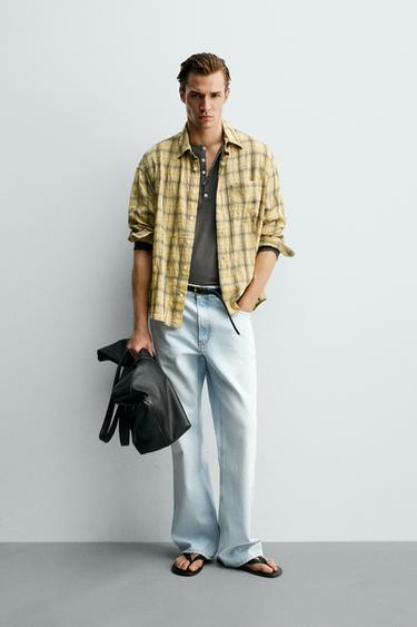 RELAXED FIT CHECK SHIRT - Butter by Zara - Image 0