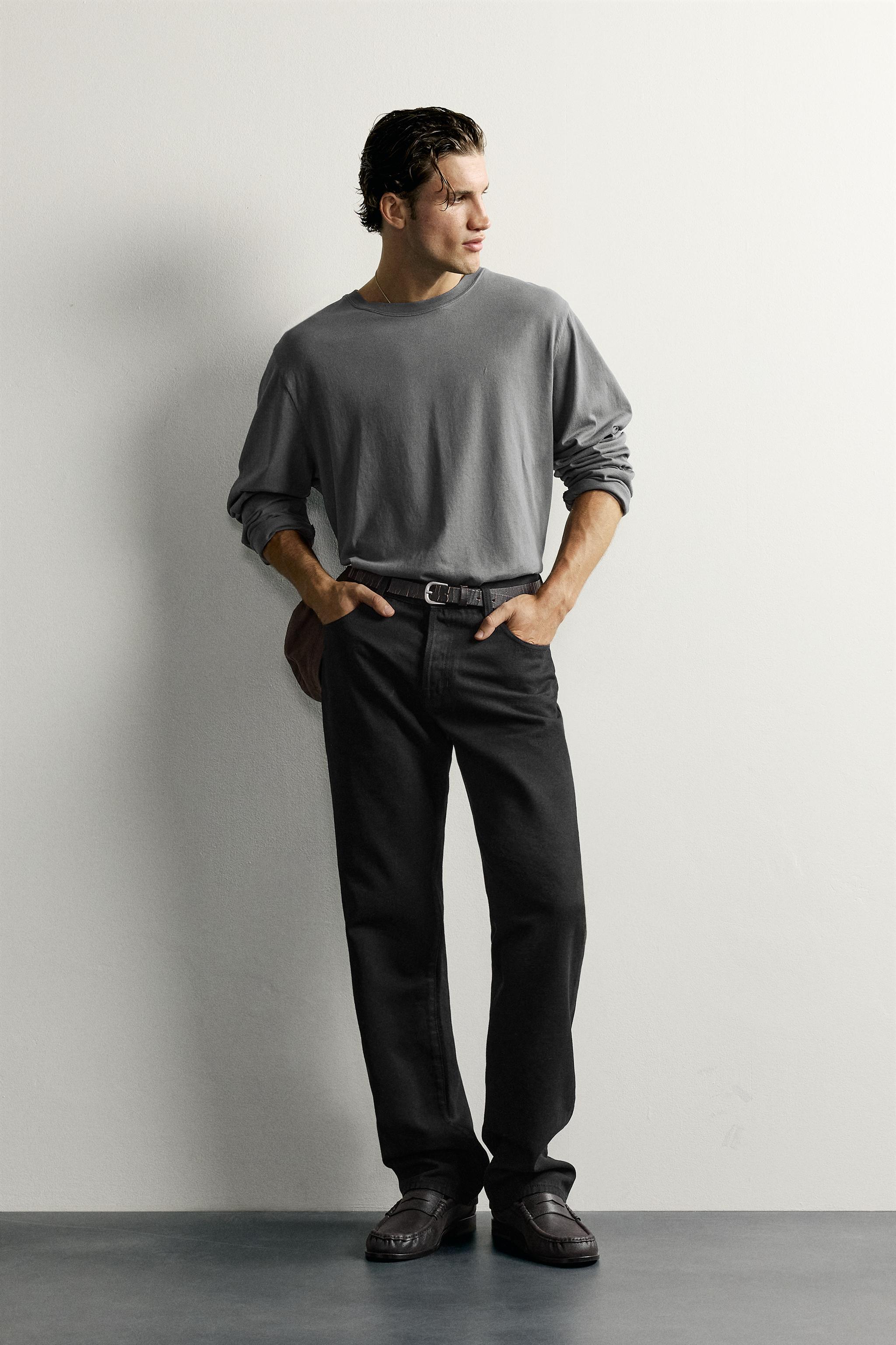 Zara RELAXED FIT UZUN KOLLU T-SHIRT