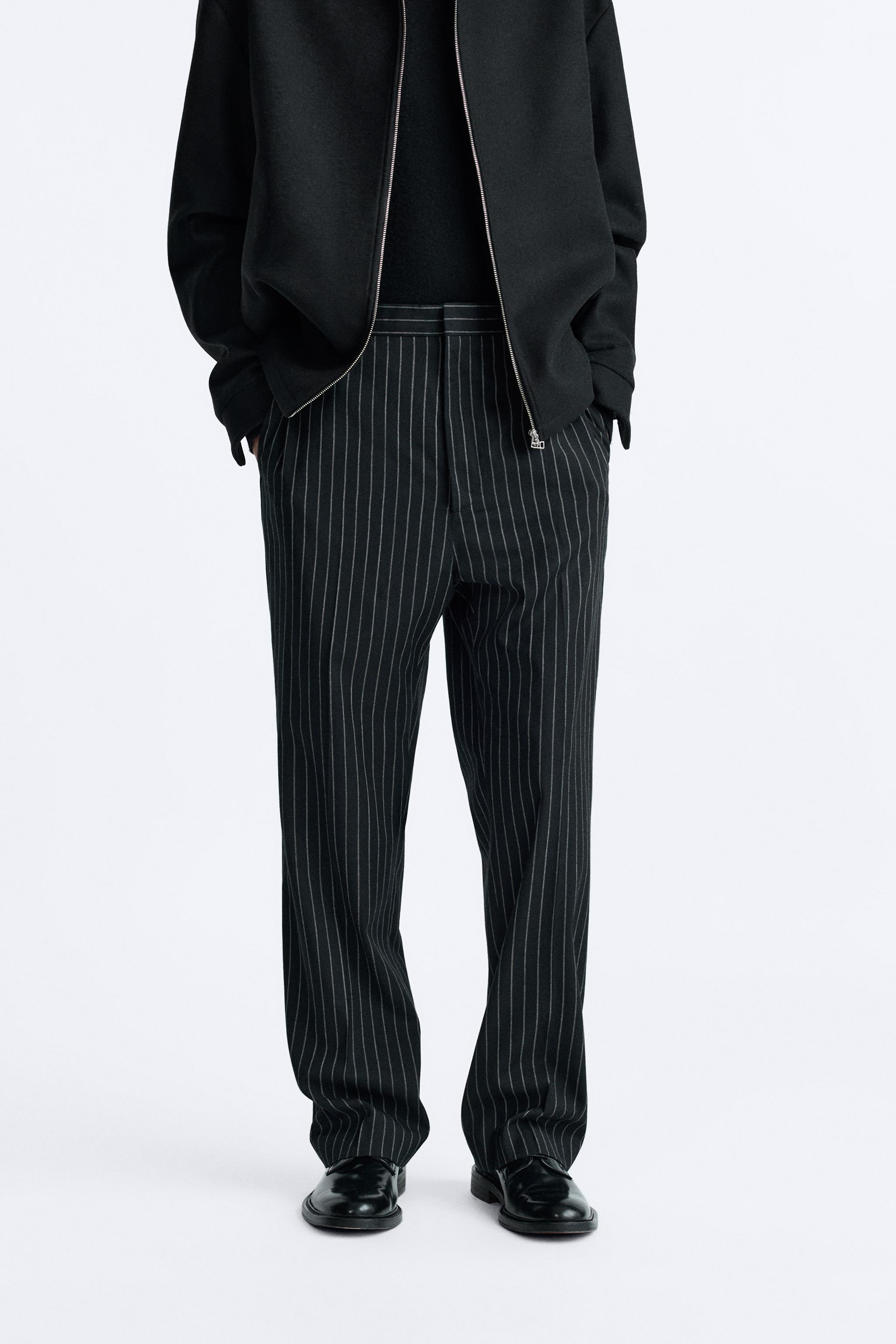 PINSTRIPE PANTS Black ZARA Canada