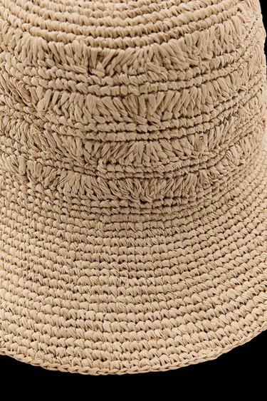SOMBRERO RAFIA TRENZADO - Beige claro de Zara