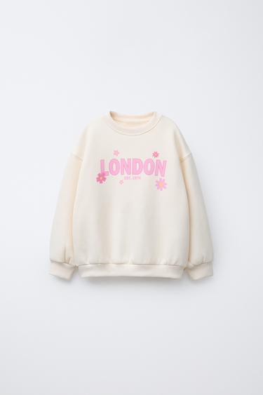SUDADERA VARSITY TEXTO - Crudo de Zara - Imagen 0
