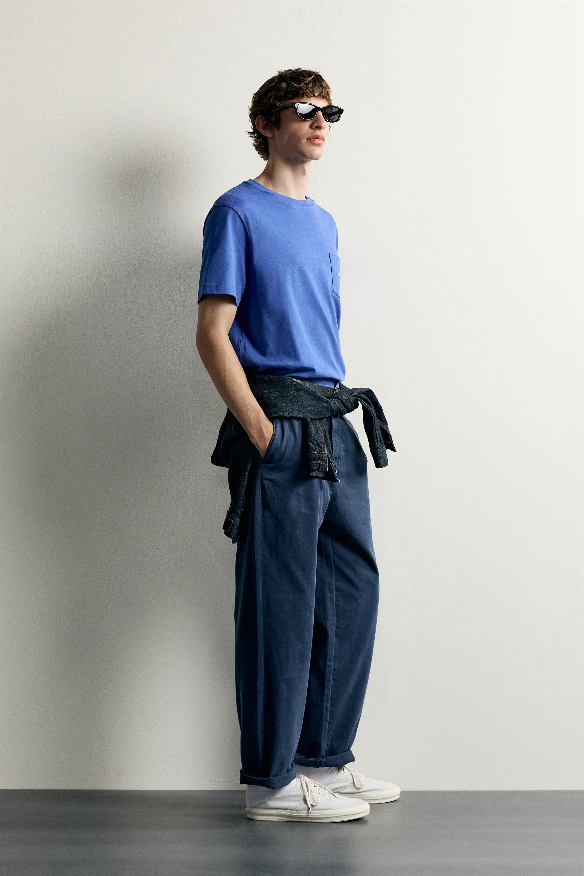T-SHIRT POCHE BRODÉE 0FR. PARIS X ZARA