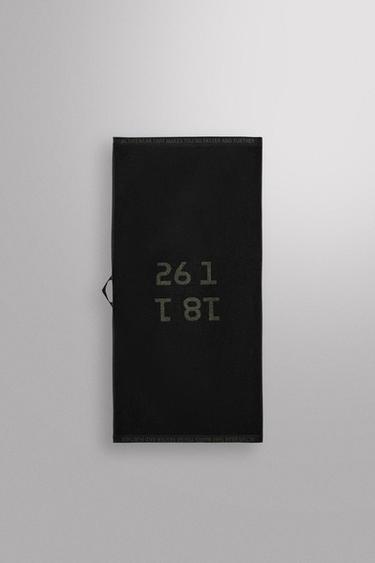 Zara SMALL WORKOUT TOWEL - Black