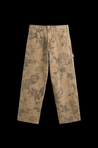 Zara BAGGY FIT CARPENTER JEANS - taupe brown - Image 0