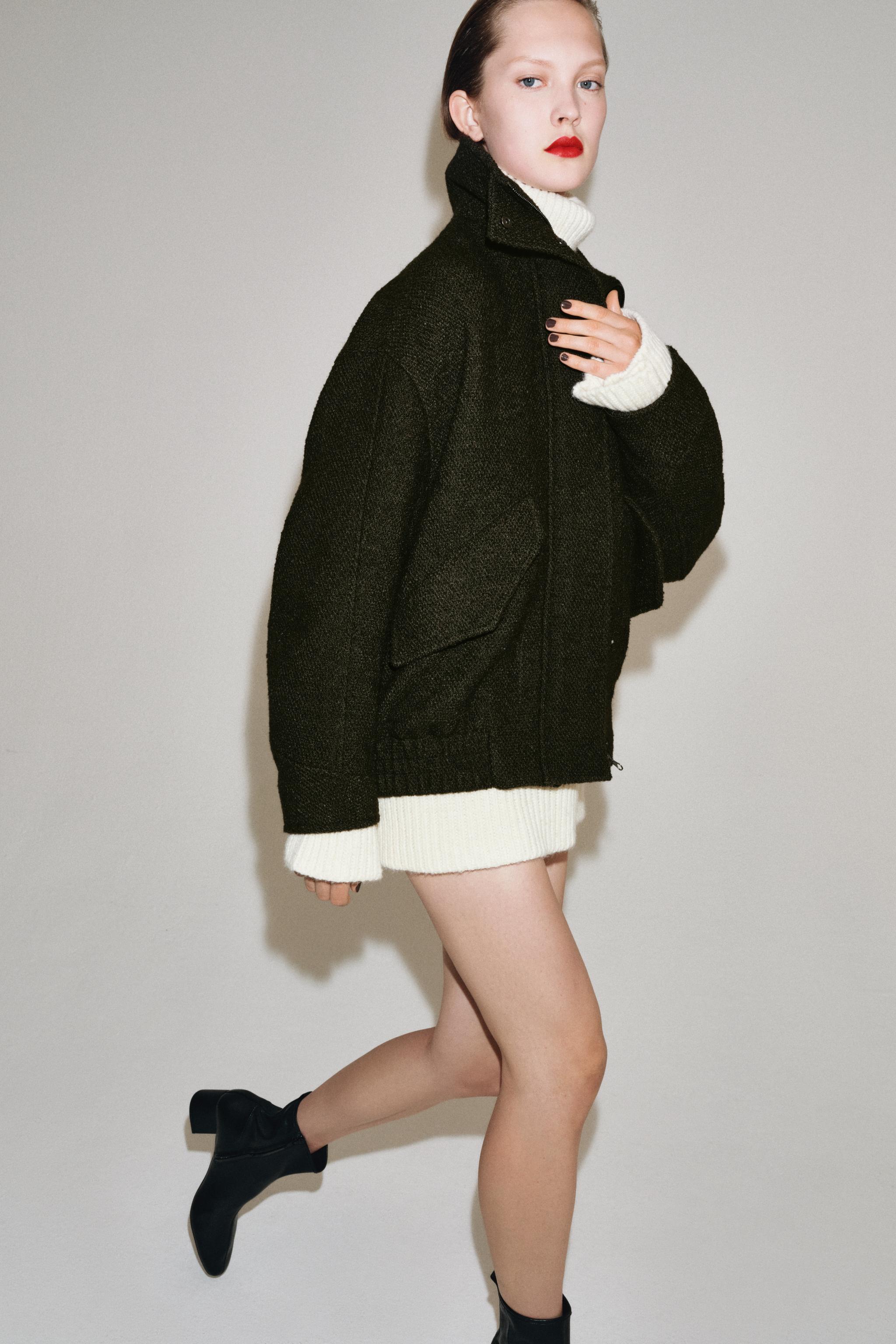 BOMBER TEXTURÉ AVEC LAINE ZW COLLECTION