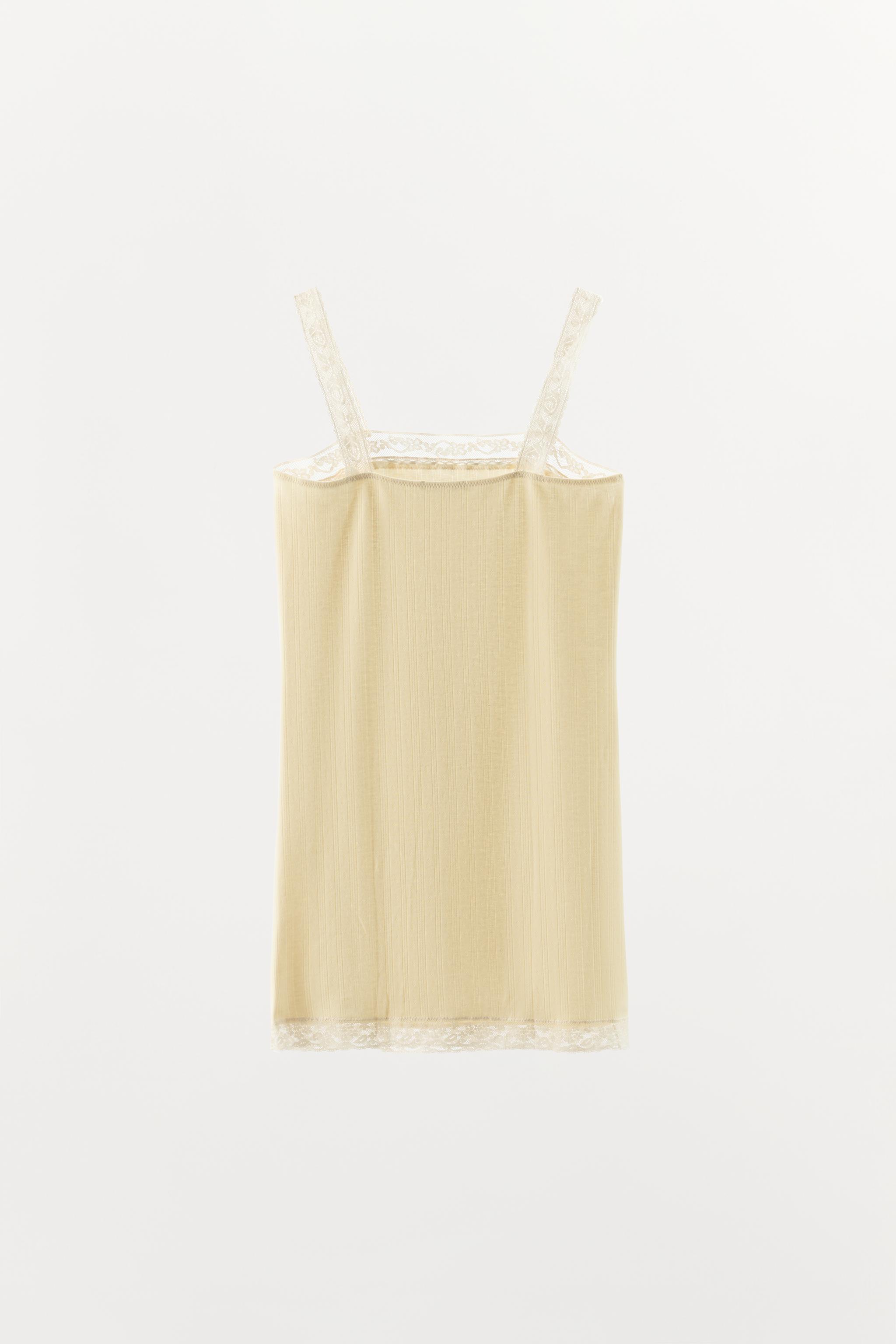 Zara POINTELLE LACE MINI DRESS — фото 5