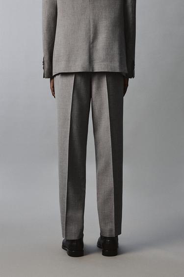 SLIM FIT WOOL BLEND SUIT TROUSERS - Grey by Zara - Image 2