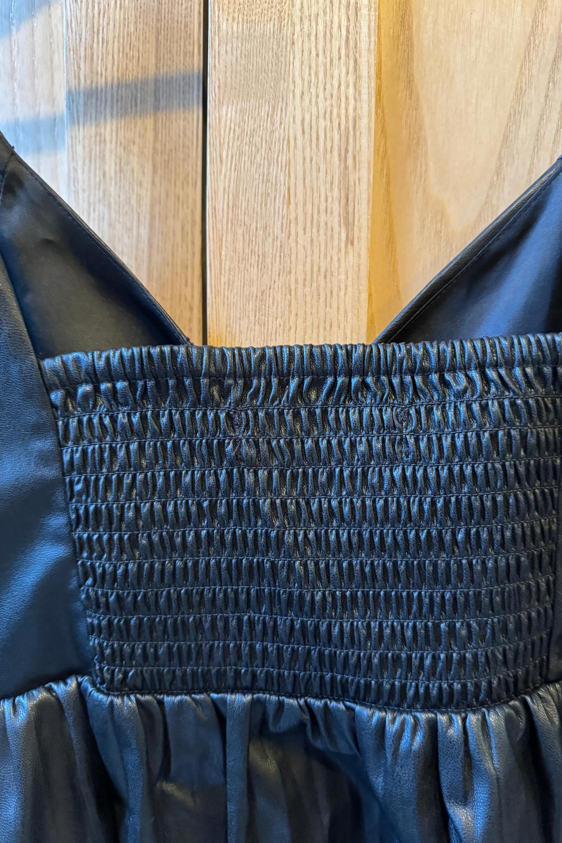 FAUX LEATHER PEPLUM TOP - Image 2