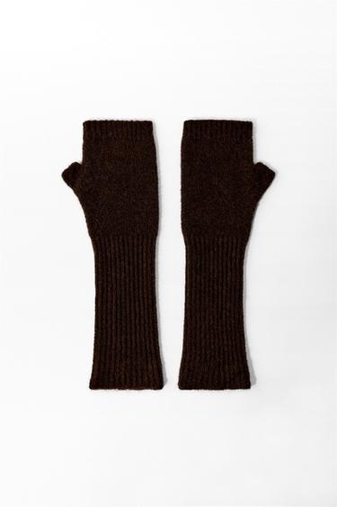 MITONES LARGOS PUNTO - Marrón de Zara