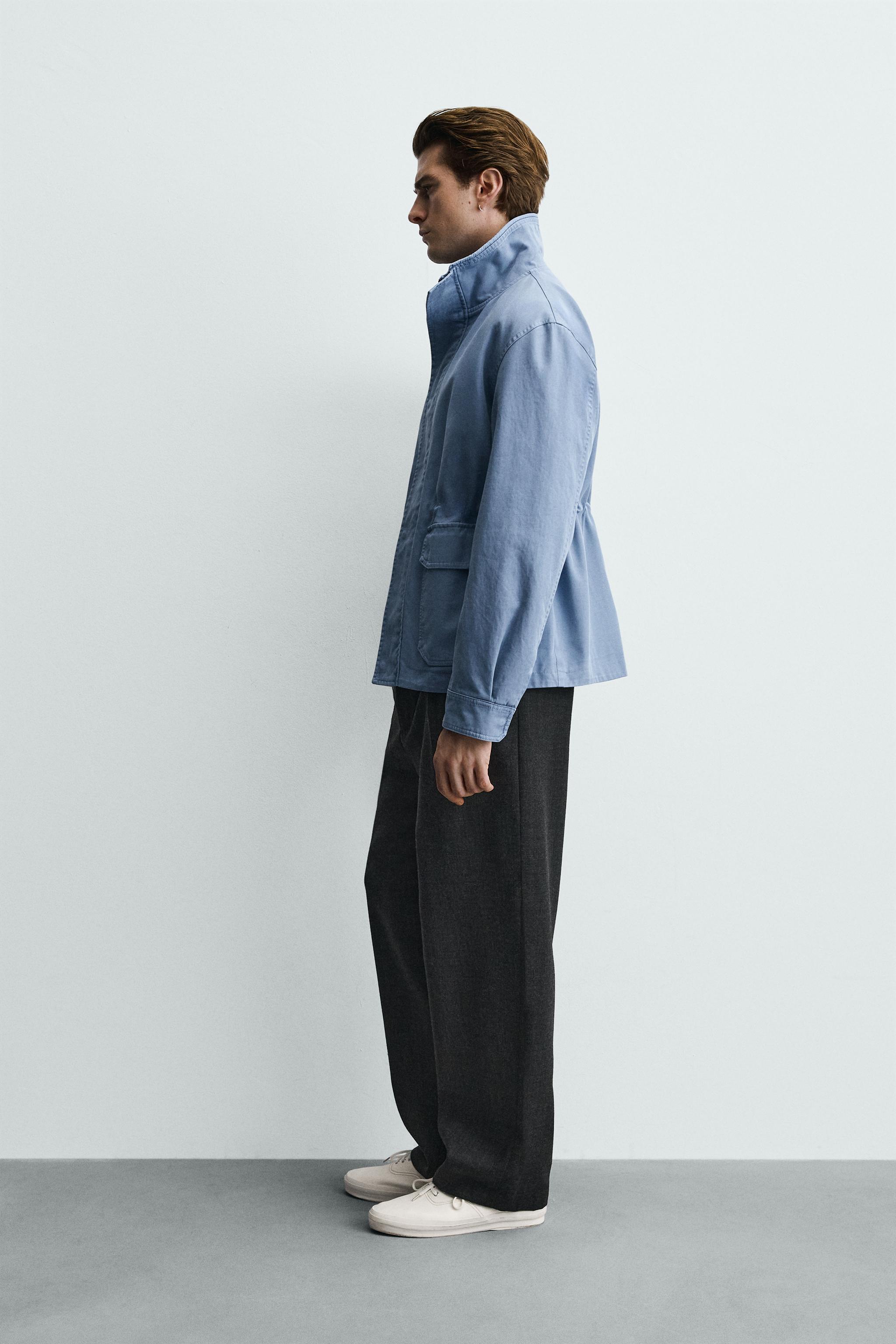 WASHED COTTON REGULAR FIT JACKET