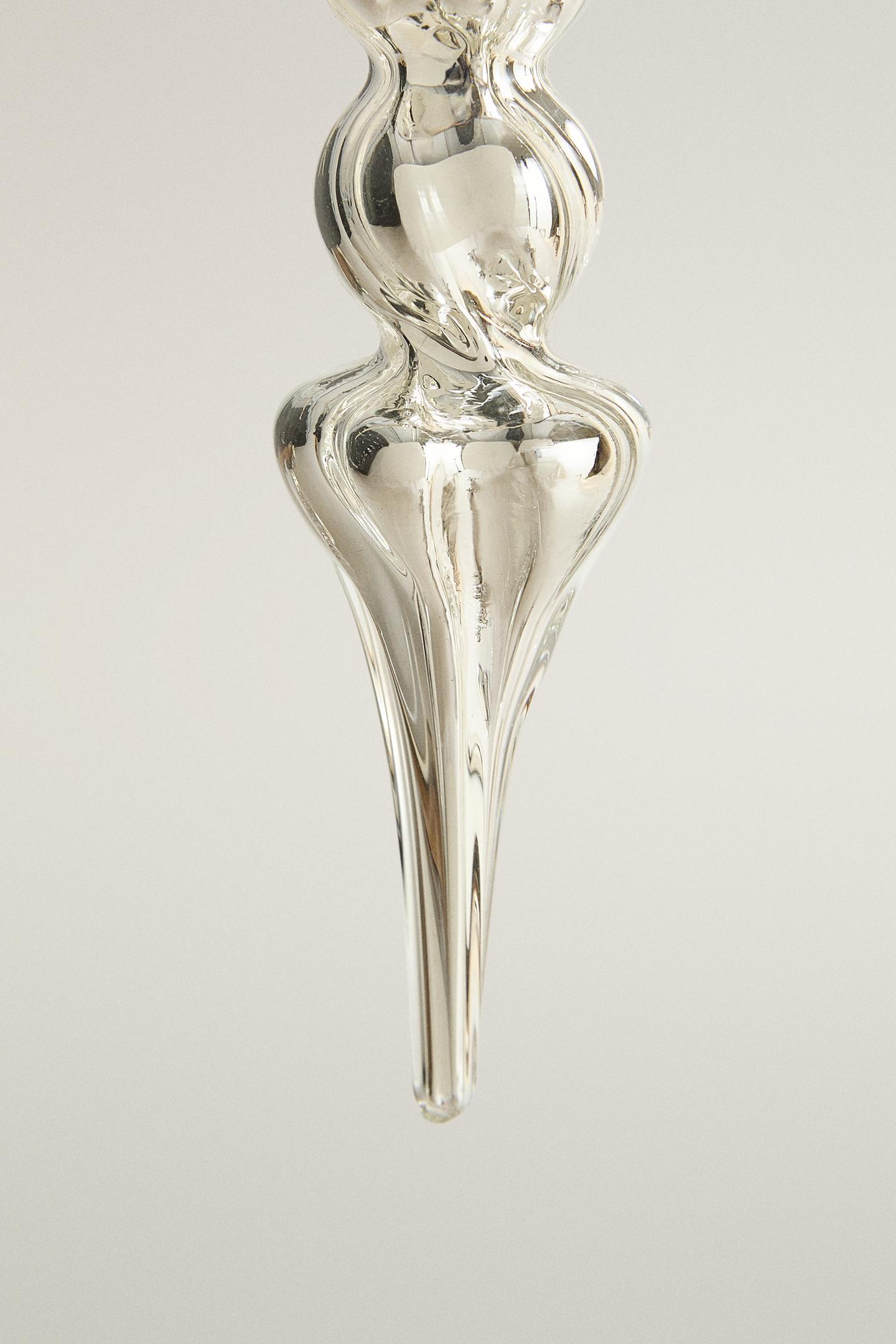 Ёлочные украшения Zara Elongated Sphere Christmas Tree Decoration, цвет: Серебряный — фото 3