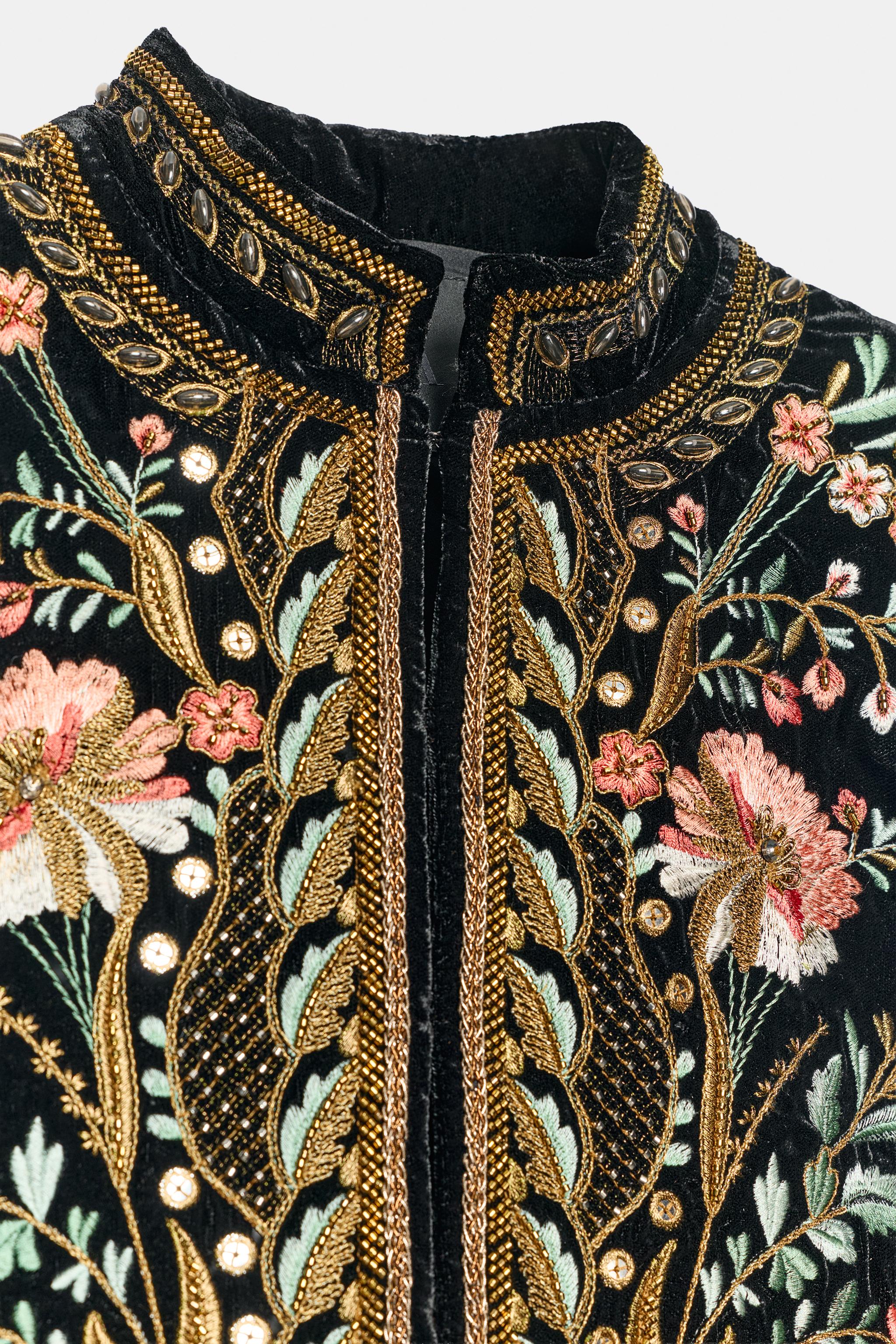 ZW COLLECTION EMBROIDERED VELVET JACKET