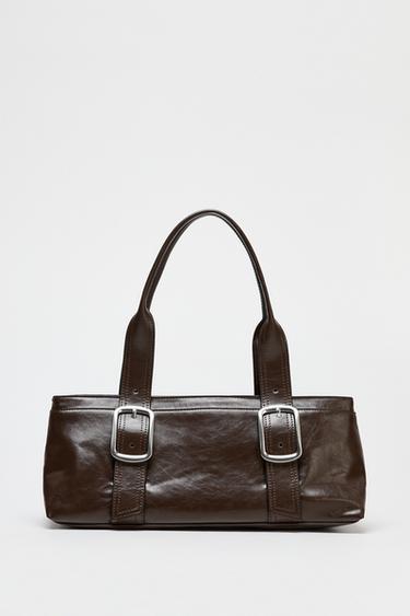 ELONGATED BUCKLE CITY BAG - Chocolate by Zara