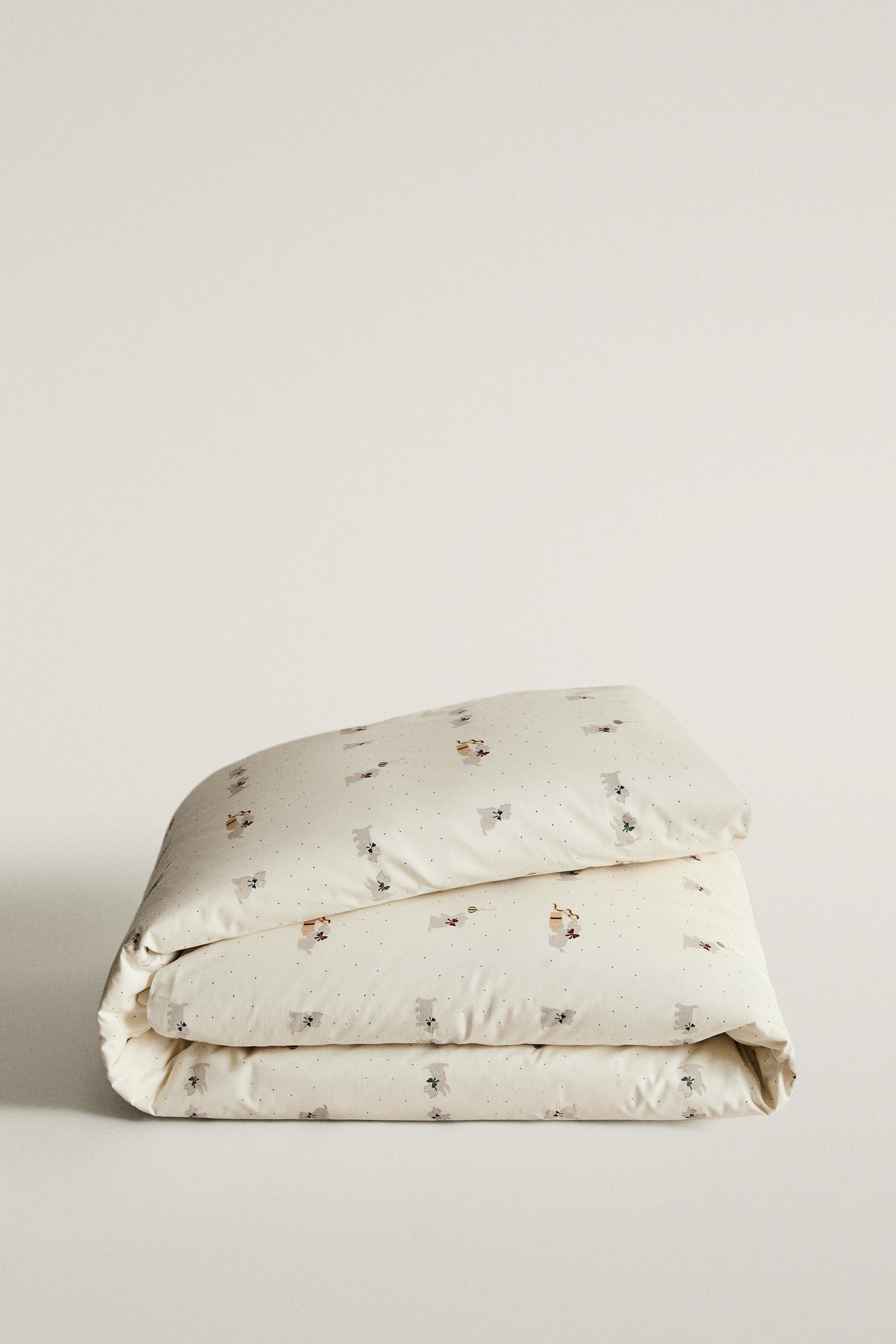 KIDS' PUPPY CHRISTMAS COTTON DUVET COVER (200 THREAD COUNT)