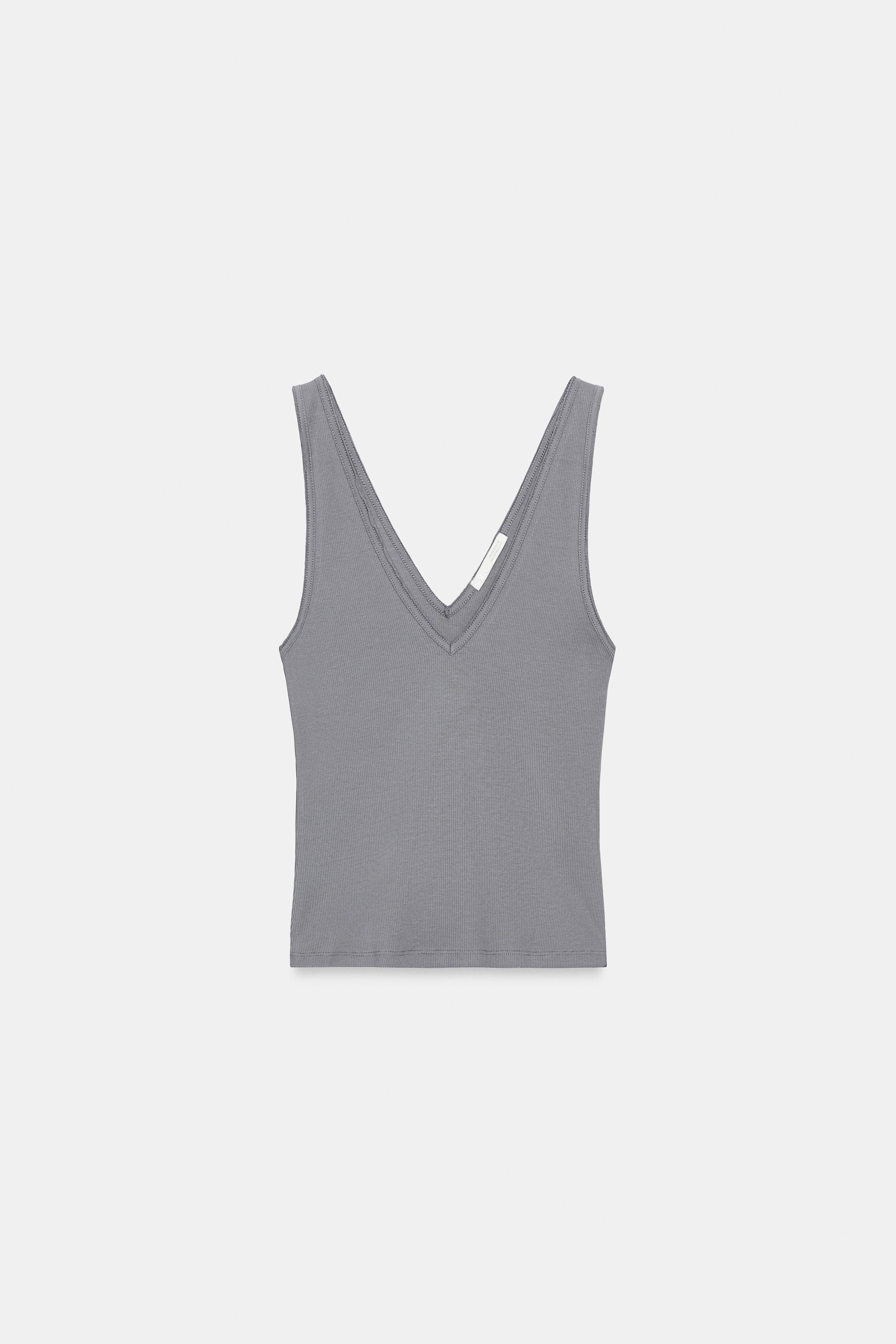 RIB V-NECK TOP
