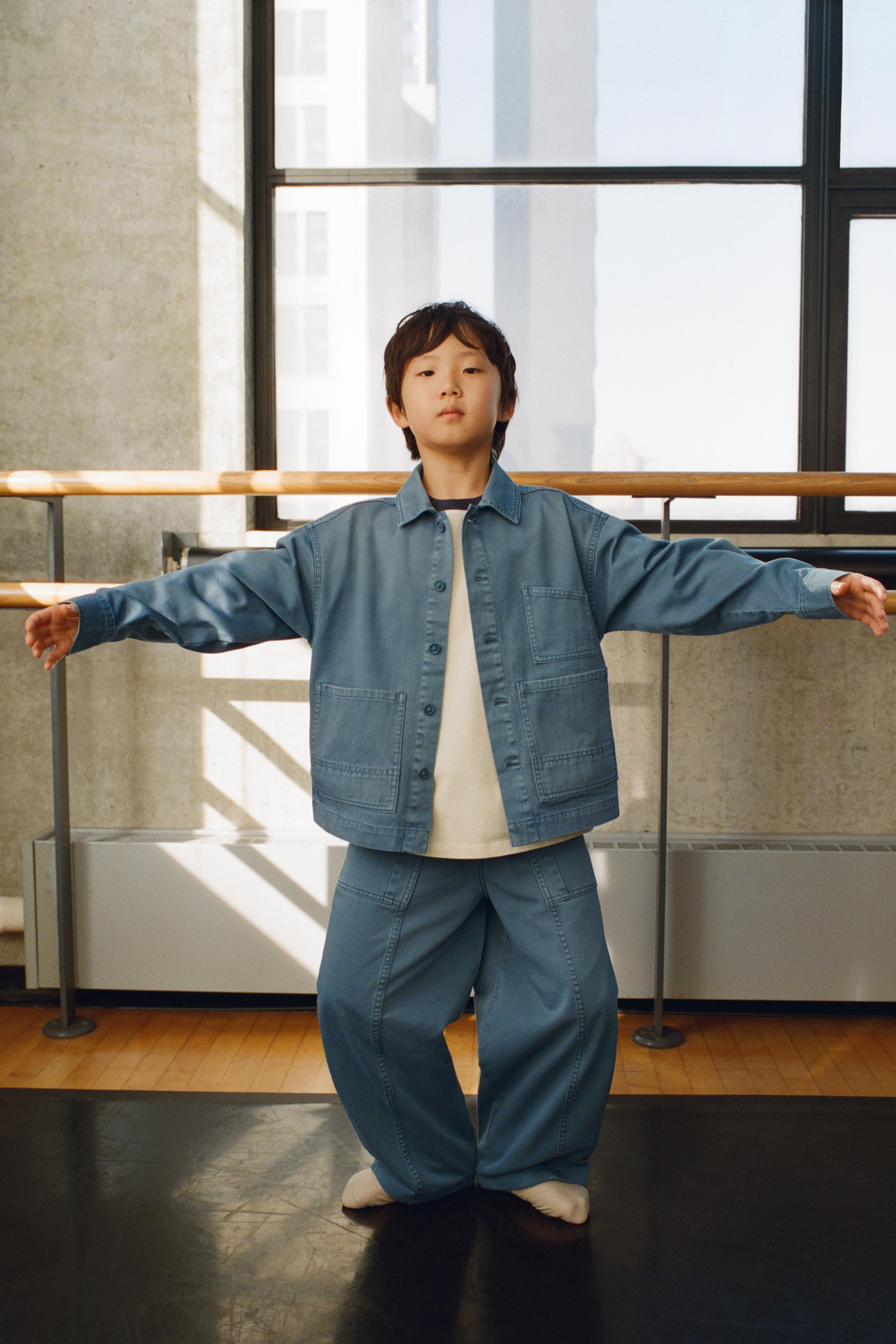 BALLOON PANTS WITH SEAM DETAIL - Blue | ZARA Canada