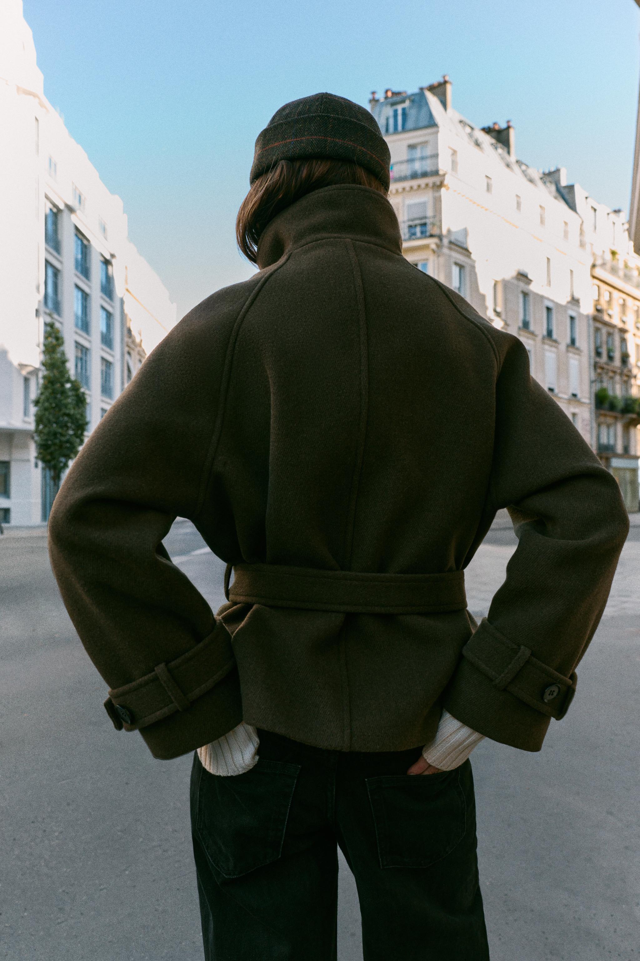 MANTEAU COL MONTANT CEINTURE