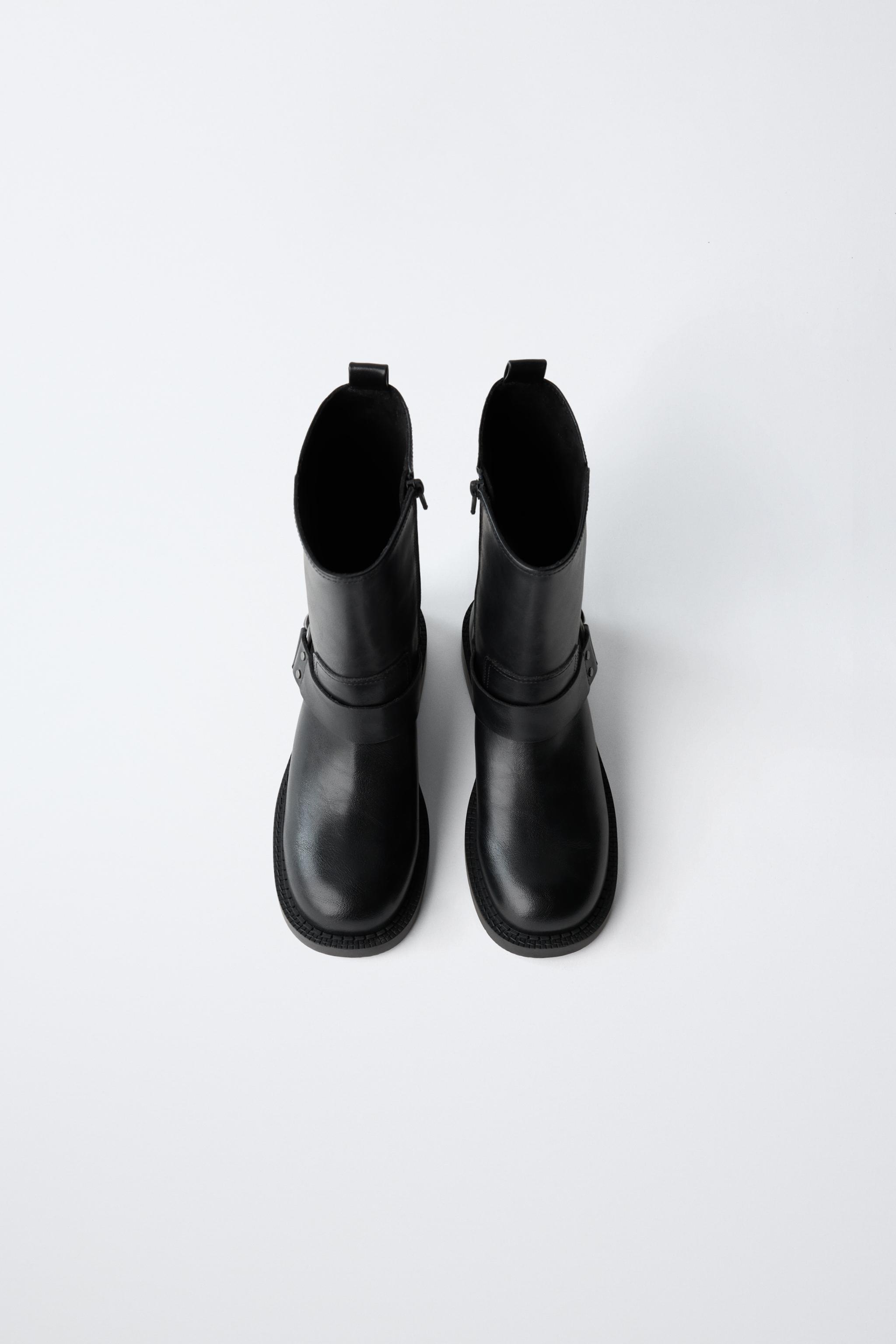 バックル付きブーツ - ブラック | ZARA Japan / 日本