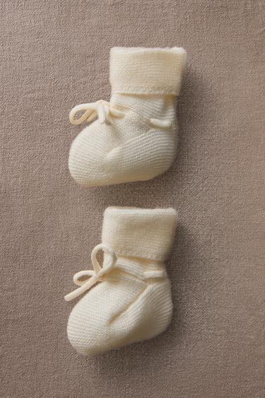 CHILDREN’S CASHMERE BOOTIES - Oyster-white by Zara - Image 5